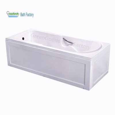 GreenGoods Bath Factory ABS Foldable Bathtub with Two Sided Apron for Adults