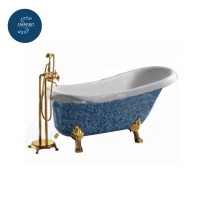 Top grade European style free standing mosaic outside bath cast iron bathtubs