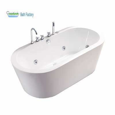 Hot Whirlpool And Air Freestanding Massage White Bathtub