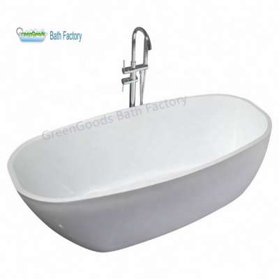 1700mm Adult Mobile Foldable Free Standing Acrylic Bathtubs