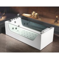 Clear glass massage bathtub  with Jacuzzier for dubai bathtub drain